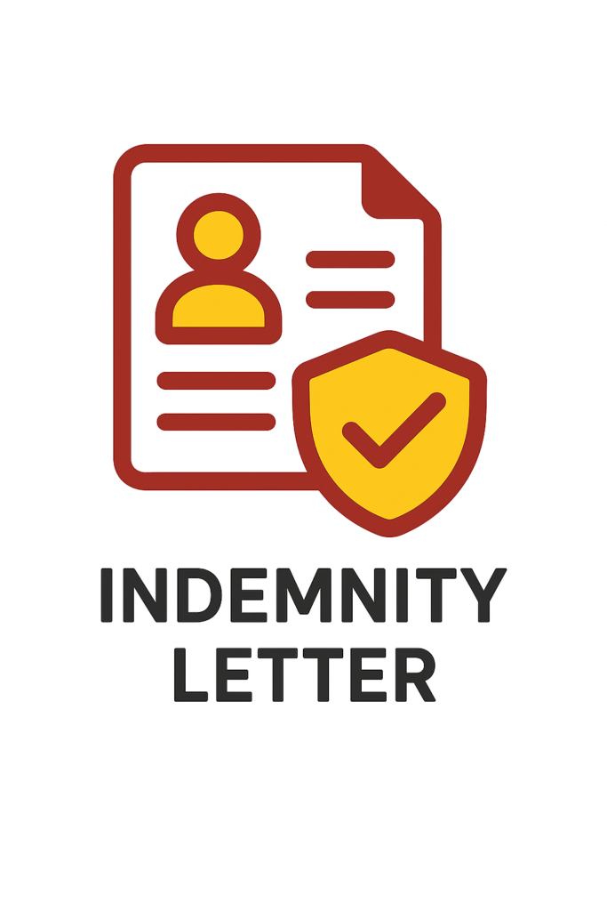 Indemnity Letter